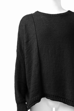 画像をギャラリービューアに読み込む, KLASICA PYKE LOOSE KNIT PULLOVER / LINEN ROVING 5G (BLACK)