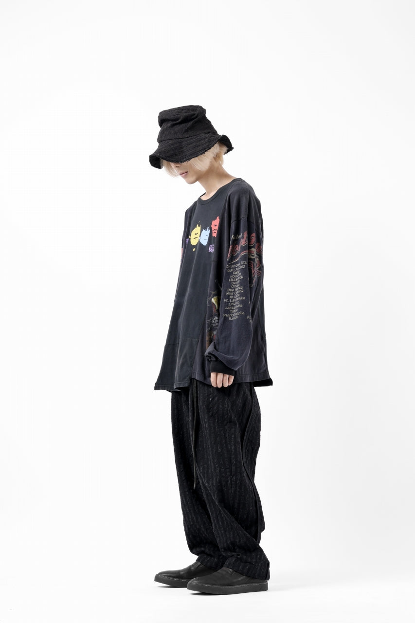 画像をギャラリービューアに読み込む, KLASICA SABRON CONSTRUCTED TROUSERS / LIGHT WEIGHT BLUR STRIPES (INK BLACK)