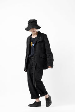 画像をギャラリービューアに読み込む, KLASICA SABRON CONSTRUCTED TROUSERS / LIGHT WEIGHT BLUR STRIPES (INK BLACK)