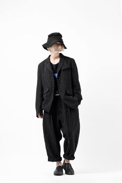 画像をギャラリービューアに読み込む, KLASICA SABRON CONSTRUCTED TROUSERS / LIGHT WEIGHT BLUR STRIPES (INK BLACK)