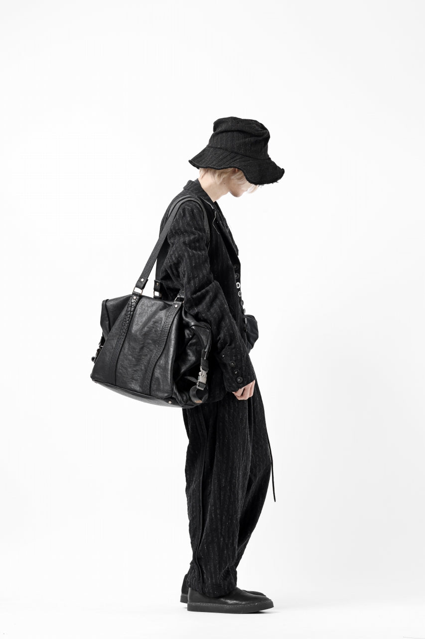 画像をギャラリービューアに読み込む, KLASICA SABRON CONSTRUCTED TROUSERS / LIGHT WEIGHT BLUR STRIPES (INK BLACK)