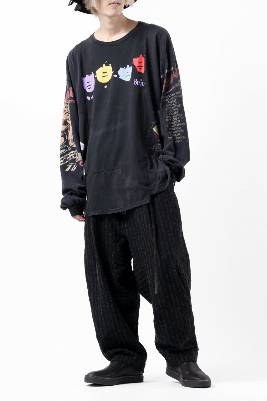 画像をギャラリービューアに読み込む, KLASICA SABRON CONSTRUCTED TROUSERS / LIGHT WEIGHT BLUR STRIPES (INK BLACK)