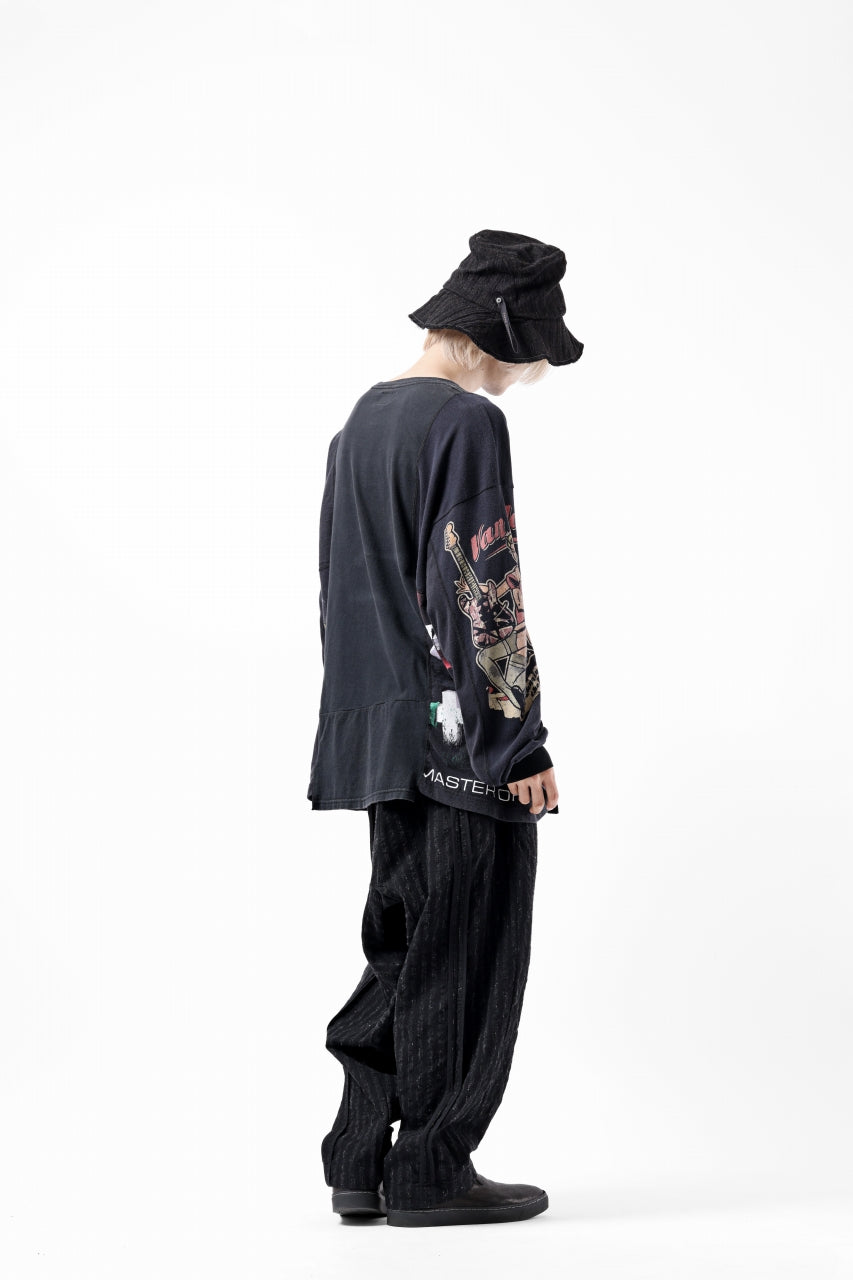 画像をギャラリービューアに読み込む, KLASICA SABRON CONSTRUCTED TROUSERS / LIGHT WEIGHT BLUR STRIPES (INK BLACK)
