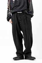 画像をギャラリービューアに読み込む, KLASICA SABRON CONSTRUCTED TROUSERS / LIGHT WEIGHT BLUR STRIPES (INK BLACK)