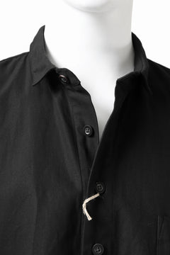 画像をギャラリービューアに読み込む, KLASICA SH-040 OVERSIZED SHORT PULLOVER SHIRT / DRY BACK TWILL (BLACK)