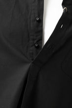 画像をギャラリービューアに読み込む, KLASICA SH-040 OVERSIZED SHORT PULLOVER SHIRT / DRY BACK TWILL (BLACK)