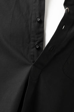 画像をギャラリービューアに読み込む, KLASICA SH-040 OVERSIZED SHORT PULLOVER SHIRT / DRY BACK TWILL (BLACK)