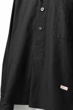 画像をギャラリービューアに読み込む, KLASICA SH-040 OVERSIZED SHORT PULLOVER SHIRT / DRY BACK TWILL (BLACK)
