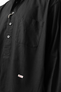 画像をギャラリービューアに読み込む, KLASICA SH-040 OVERSIZED SHORT PULLOVER SHIRT / DRY BACK TWILL (BLACK)