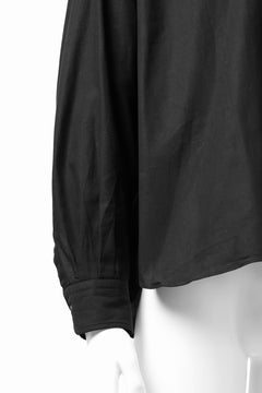 画像をギャラリービューアに読み込む, KLASICA SH-040 OVERSIZED SHORT PULLOVER SHIRT / DRY BACK TWILL (BLACK)