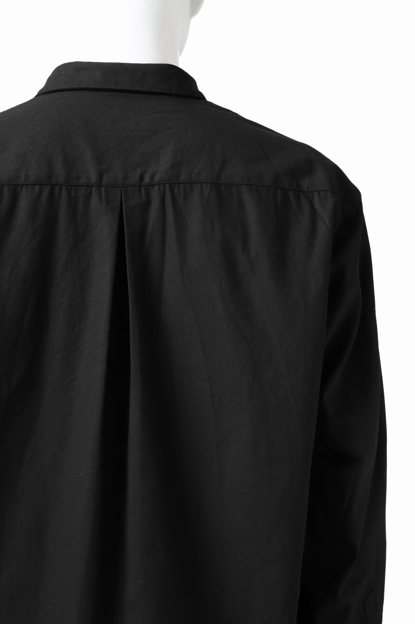 画像をギャラリービューアに読み込む, KLASICA SH-040 OVERSIZED SHORT PULLOVER SHIRT / DRY BACK TWILL (BLACK)