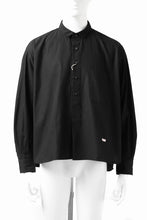 画像をギャラリービューアに読み込む, KLASICA SH-040 OVERSIZED SHORT PULLOVER SHIRT / DRY BACK TWILL (BLACK)
