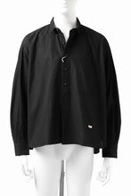 画像をギャラリービューアに読み込む, KLASICA SH-040 OVERSIZED SHORT PULLOVER SHIRT / DRY BACK TWILL (BLACK)