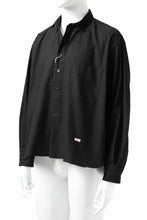 画像をギャラリービューアに読み込む, KLASICA SH-040 OVERSIZED SHORT PULLOVER SHIRT / DRY BACK TWILL (BLACK)