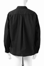 画像をギャラリービューアに読み込む, KLASICA SH-040 OVERSIZED SHORT PULLOVER SHIRT / DRY BACK TWILL (BLACK)