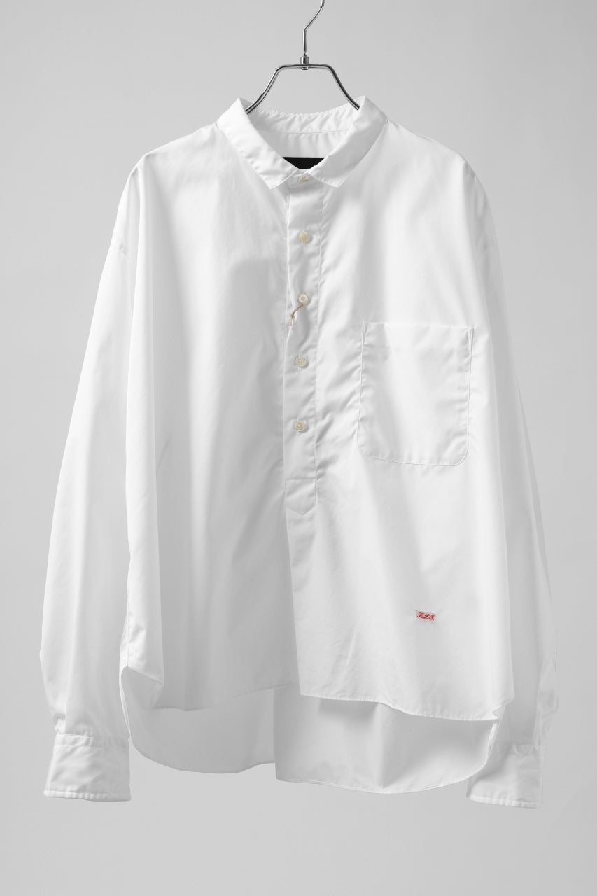 画像をギャラリービューアに読み込む, KLASICA SH-040 OVERSIZED SHORT PULLOVER SHIRT / THOMAS MASON'S 120/2 POPLIN (WHITE)
