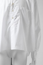画像をギャラリービューアに読み込む, KLASICA SH-040 OVERSIZED SHORT PULLOVER SHIRT / THOMAS MASON'S 120/2 POPLIN (WHITE)