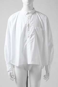 画像をギャラリービューアに読み込む, KLASICA SH-040 OVERSIZED SHORT PULLOVER SHIRT / THOMAS MASON'S 120/2 POPLIN (WHITE)