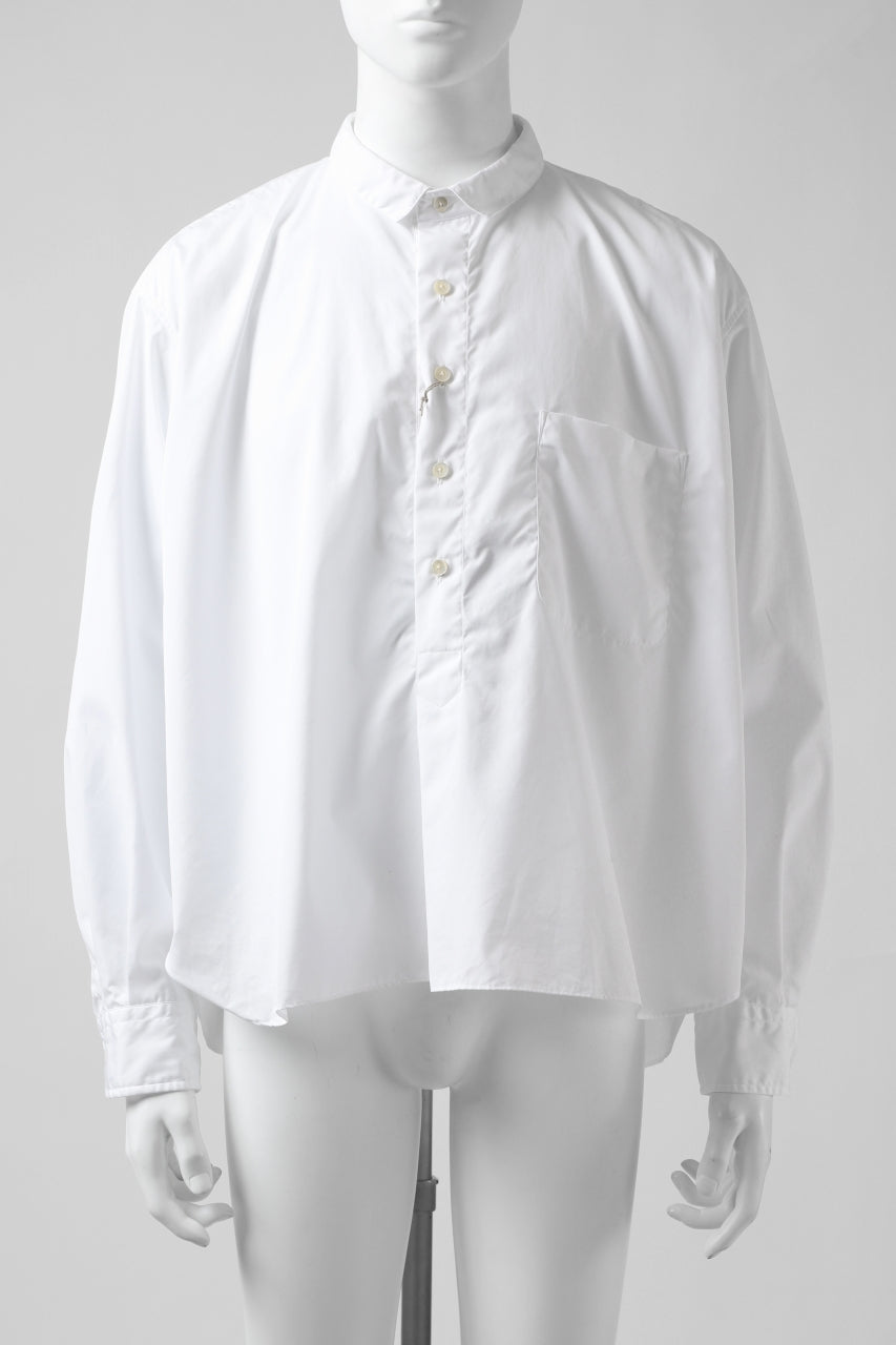 画像をギャラリービューアに読み込む, KLASICA SH-040 OVERSIZED SHORT PULLOVER SHIRT / THOMAS MASON'S 120/2 POPLIN (WHITE)