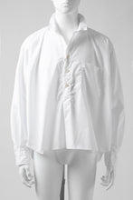 画像をギャラリービューアに読み込む, KLASICA SH-040 OVERSIZED SHORT PULLOVER SHIRT / THOMAS MASON'S 120/2 POPLIN (WHITE)