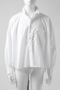 画像をギャラリービューアに読み込む, KLASICA SH-040 OVERSIZED SHORT PULLOVER SHIRT / THOMAS MASON'S 120/2 POPLIN (WHITE)