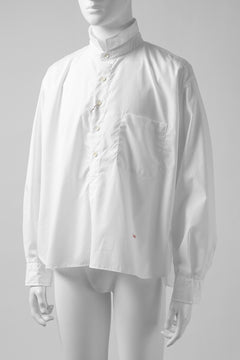 画像をギャラリービューアに読み込む, KLASICA SH-040 OVERSIZED SHORT PULLOVER SHIRT / THOMAS MASON'S 120/2 POPLIN (WHITE)