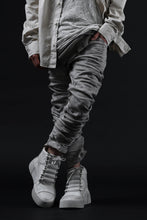 画像をギャラリービューアに読み込む, BORIS BIDJAN SABERI TIGHT FIT PANTS / ACID DYED & BODY MOLDED "P13.TF-F1603K" (PUNK GREY)