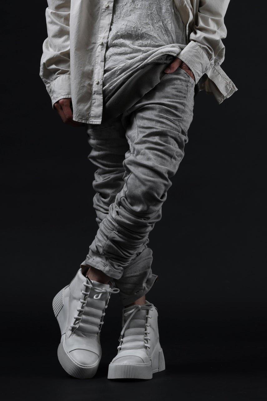 画像をギャラリービューアに読み込む, BORIS BIDJAN SABERI TIGHT FIT PANTS / ACID DYED & BODY MOLDED "P13.TF-F1603K" (PUNK GREY)