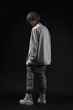 画像をギャラリービューアに読み込む, BORIS BIDJAN SABERI TIGHT FIT PANTS / ACID DYED & BODY MOLDED "P13.TF-F1603K" (PUNK GREY)