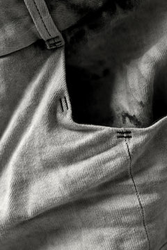 画像をギャラリービューアに読み込む, BORIS BIDJAN SABERI TIGHT FIT PANTS / ACID DYED & BODY MOLDED "P13.TF-F1603K" (PUNK GREY)