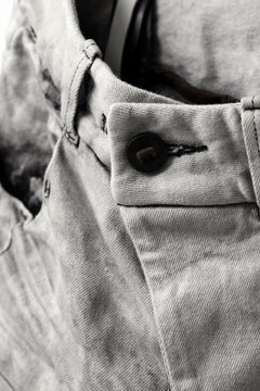 画像をギャラリービューアに読み込む, BORIS BIDJAN SABERI TIGHT FIT PANTS / ACID DYED & BODY MOLDED "P13.TF-F1603K" (PUNK GREY)
