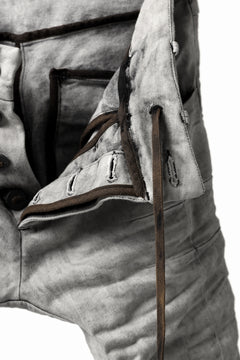 画像をギャラリービューアに読み込む, BORIS BIDJAN SABERI TIGHT FIT PANTS / ACID DYED & BODY MOLDED "P13.TF-F1603K" (PUNK GREY)