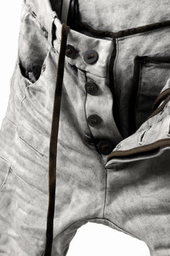 画像をギャラリービューアに読み込む, BORIS BIDJAN SABERI TIGHT FIT PANTS / ACID DYED & BODY MOLDED "P13.TF-F1603K" (PUNK GREY)