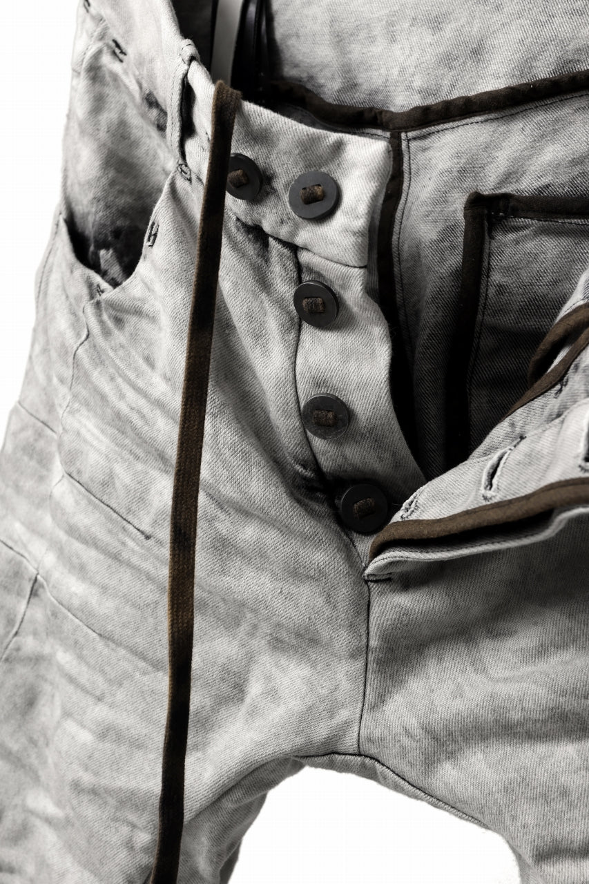 画像をギャラリービューアに読み込む, BORIS BIDJAN SABERI TIGHT FIT PANTS / ACID DYED & BODY MOLDED "P13.TF-F1603K" (PUNK GREY)