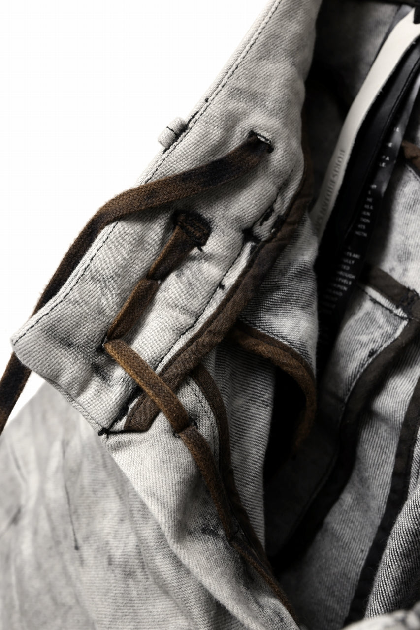 画像をギャラリービューアに読み込む, BORIS BIDJAN SABERI TIGHT FIT PANTS / ACID DYED & BODY MOLDED "P13.TF-F1603K" (PUNK GREY)