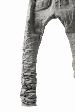 画像をギャラリービューアに読み込む, BORIS BIDJAN SABERI TIGHT FIT PANTS / ACID DYED & BODY MOLDED "P13.TF-F1603K" (PUNK GREY)
