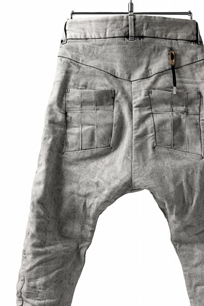 画像をギャラリービューアに読み込む, BORIS BIDJAN SABERI TIGHT FIT PANTS / ACID DYED & BODY MOLDED "P13.TF-F1603K" (PUNK GREY)