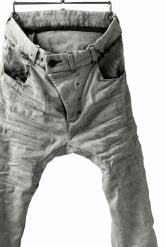 画像をギャラリービューアに読み込む, BORIS BIDJAN SABERI TIGHT FIT PANTS / ACID DYED & BODY MOLDED "P13.TF-F1603K" (PUNK GREY)