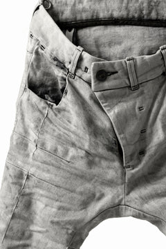 画像をギャラリービューアに読み込む, BORIS BIDJAN SABERI TIGHT FIT PANTS / ACID DYED & BODY MOLDED "P13.TF-F1603K" (PUNK GREY)