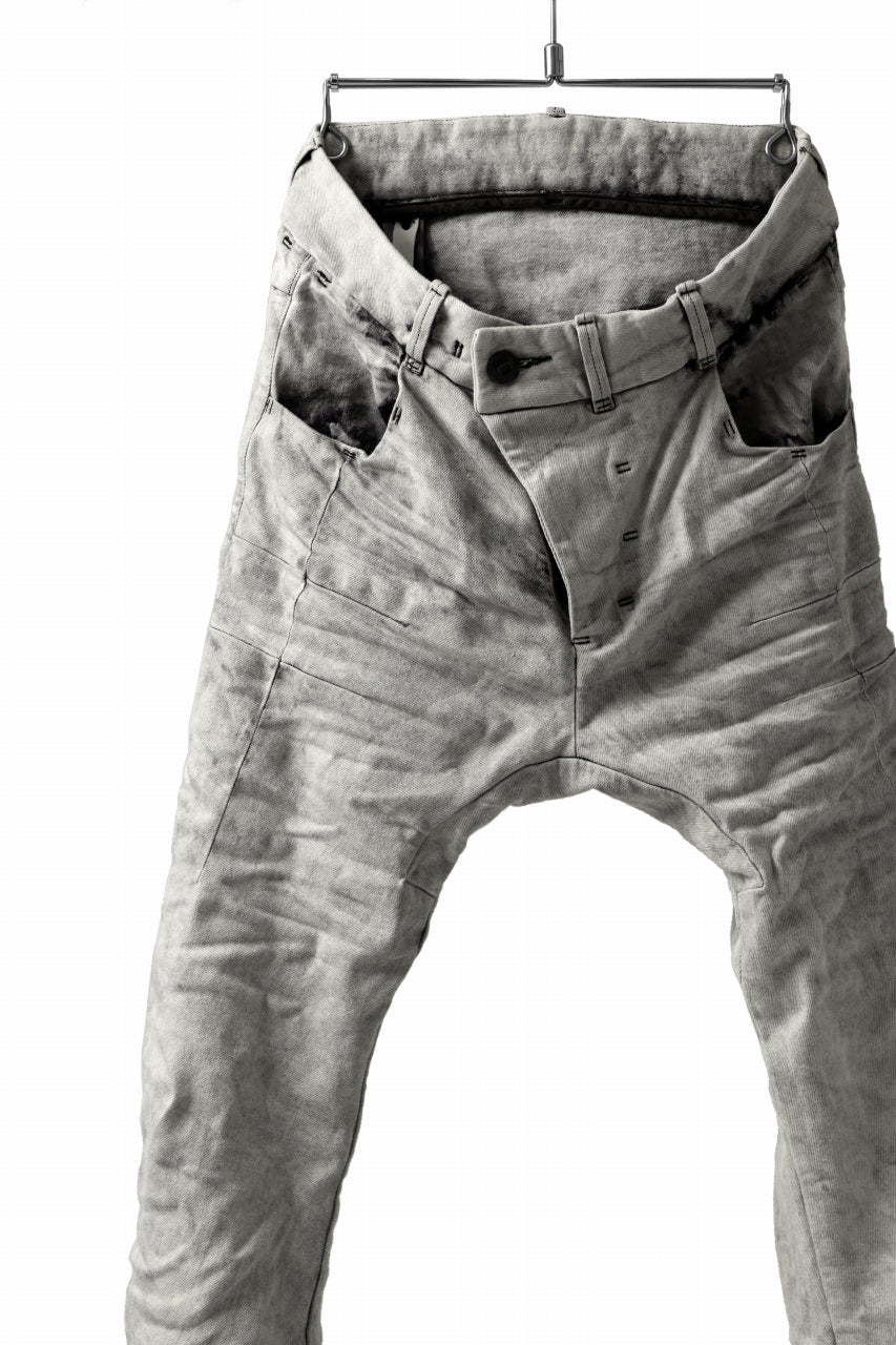 画像をギャラリービューアに読み込む, BORIS BIDJAN SABERI TIGHT FIT PANTS / ACID DYED & BODY MOLDED "P13.TF-F1603K" (PUNK GREY)