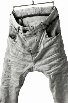 画像をギャラリービューアに読み込む, BORIS BIDJAN SABERI TIGHT FIT PANTS / ACID DYED & BODY MOLDED "P13.TF-F1603K" (PUNK GREY)