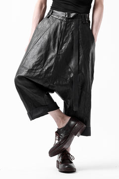 画像をギャラリービューアに読み込む, PAL OFFNER HANG LOOSE TROUSERS / LAMB LEATHER (BLACK)