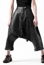 画像をギャラリービューアに読み込む, PAL OFFNER HANG LOOSE TROUSERS / LAMB LEATHER (BLACK)