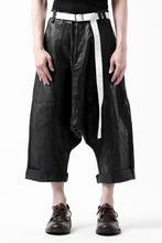 画像をギャラリービューアに読み込む, PAL OFFNER HANG LOOSE TROUSERS / LAMB LEATHER (BLACK)