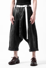 画像をギャラリービューアに読み込む, PAL OFFNER HANG LOOSE TROUSERS / LAMB LEATHER (BLACK)