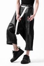 画像をギャラリービューアに読み込む, PAL OFFNER HANG LOOSE TROUSERS / LAMB LEATHER (BLACK)