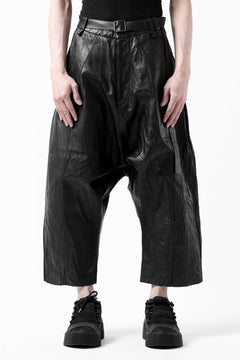 画像をギャラリービューアに読み込む, PAL OFFNER HANG LOOSE TROUSERS / LAMB LEATHER (BLACK)