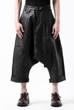 画像をギャラリービューアに読み込む, PAL OFFNER HANG LOOSE TROUSERS / LAMB LEATHER (BLACK)