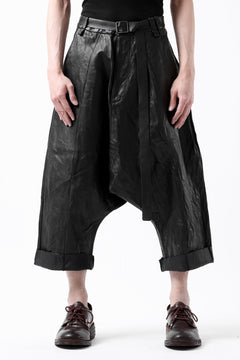 画像をギャラリービューアに読み込む, PAL OFFNER HANG LOOSE TROUSERS / LAMB LEATHER (BLACK)