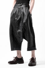 画像をギャラリービューアに読み込む, PAL OFFNER HANG LOOSE TROUSERS / LAMB LEATHER (BLACK)